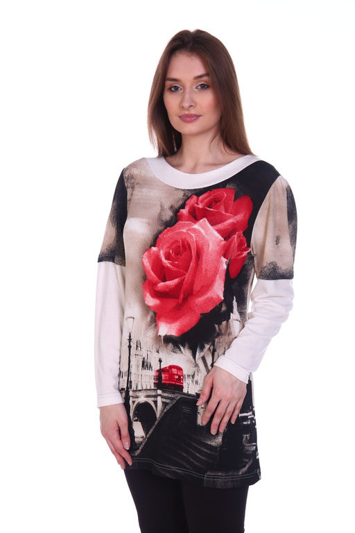 249 Туника "Красные розы"