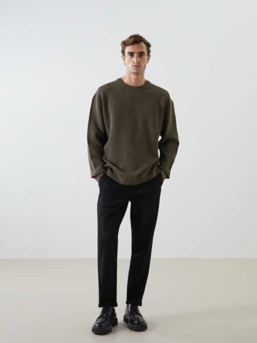 Bisiklet Yaka Erkek Triko Kazak