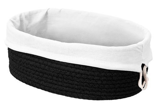 Хлебница плетеная с льняным мешком 35*25*13 см, черная - Elan gallery фото 4