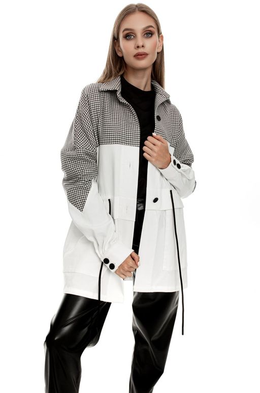 Жакет AURA 2059-170 белый с черным