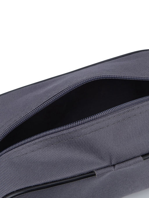 Косметичка на молнии дорожная, мужская, с ручкой, средний размер, тёмно-серая