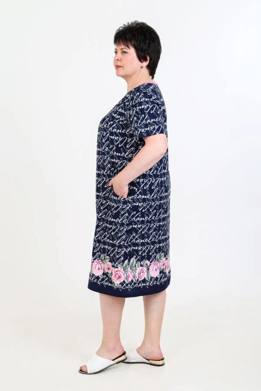 Халат женский, цвет синий