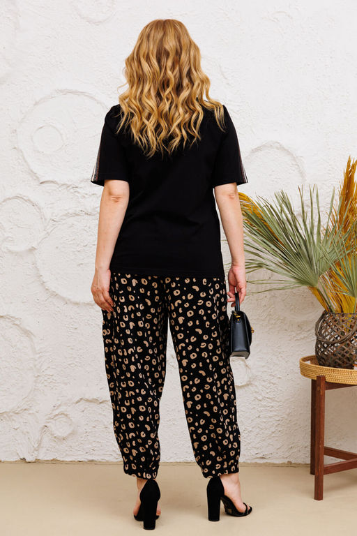 Костюм Michel Chic 1377 черный, леопард  фото 7