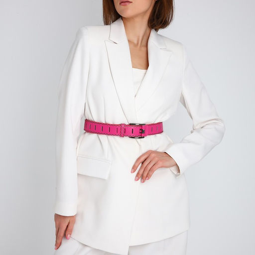 Ремень женский, ширина 3,5 см, люверсы, пряжка металл, винт, цвет розовый - Simaland фото 3