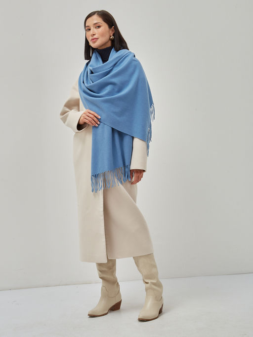 В составе шерсть ! теплый двусторонний палантин - Tantino фото 7