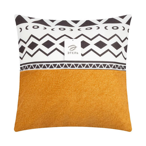 Наволочка декоративная Этель Орнамент цвет желтый 45 х 45 см, 100% п/э  фото 5