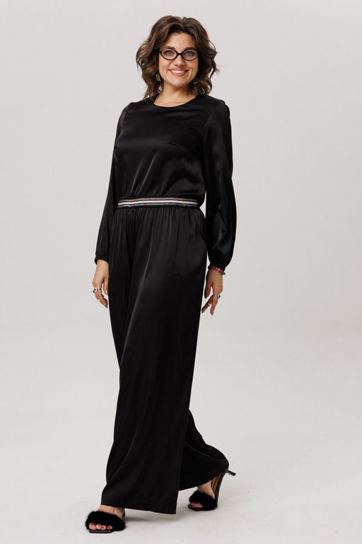 Брюки ANELLI 1734 блестящий черный