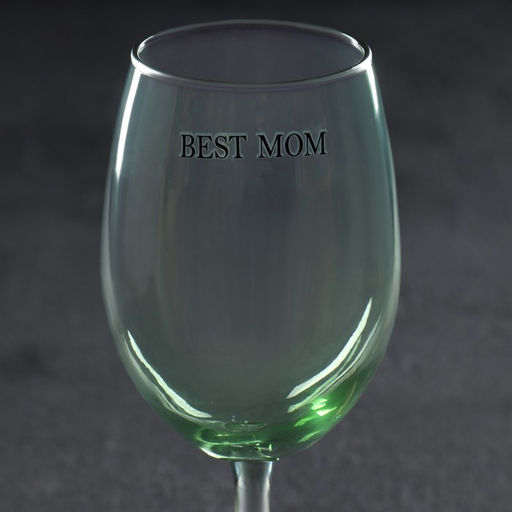 Бокал для вина с надписью Best mom, 360 мл, зелёный