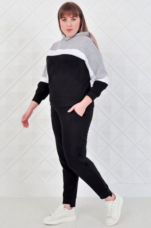 Арт.2334 Костюм женский  50-58 (5шт.) Цвет:черный, белый, серый