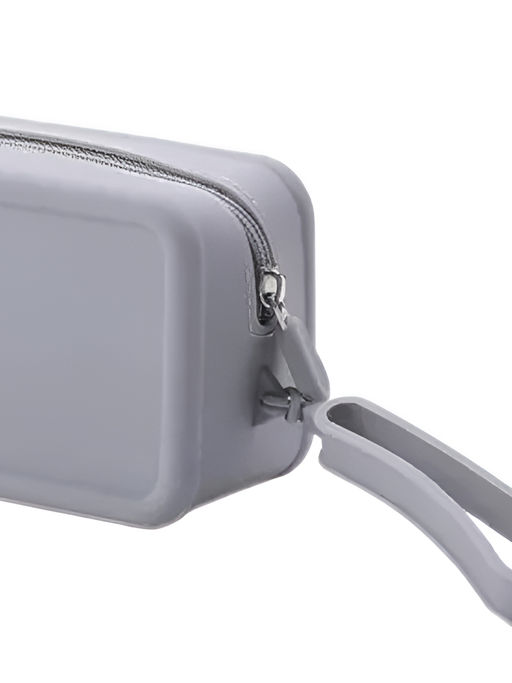 Kristaller Косметичка женская силиконовая, прямоугольная, серый