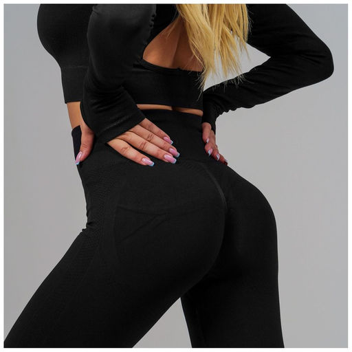 Легинсы женские спортивные ONLYTOP, размер 46 (L), чёрные