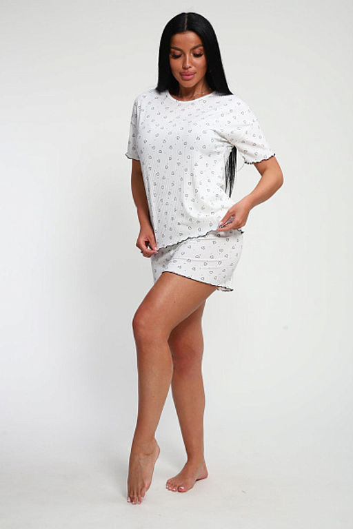 Пижама с шортами (01062, красный) - Плиона фото 5