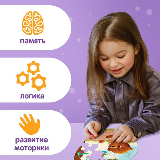 Цена за 2 шт. Умные пазлы двусторонние «Эмоции», 5 пазлов, 30 деталей
