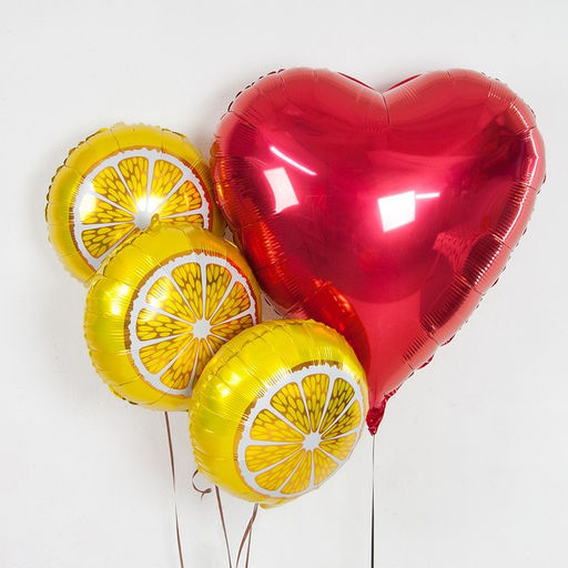 Шар фольгированный 30", сердце, цвет красный