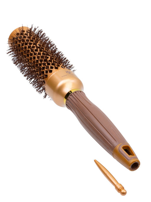 Kristaller Термобрашинг для укладки волос / Ceramic + Ionic TG-X16/32, 32 мм, коричневый