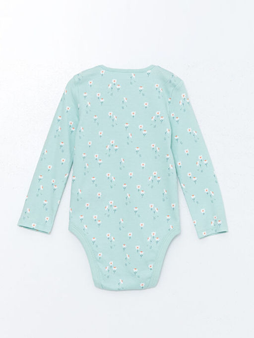 Bisiklet Yaka ?i?ekli K?z Bebek ??t??tl? Body - Waikiki фото 2