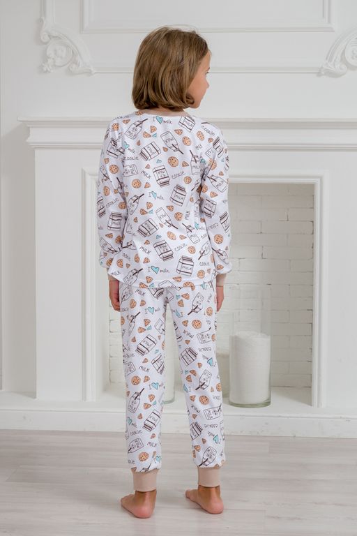 Пижама детская из интерлока Потешка молоко бежевый - Амадэль фото 6