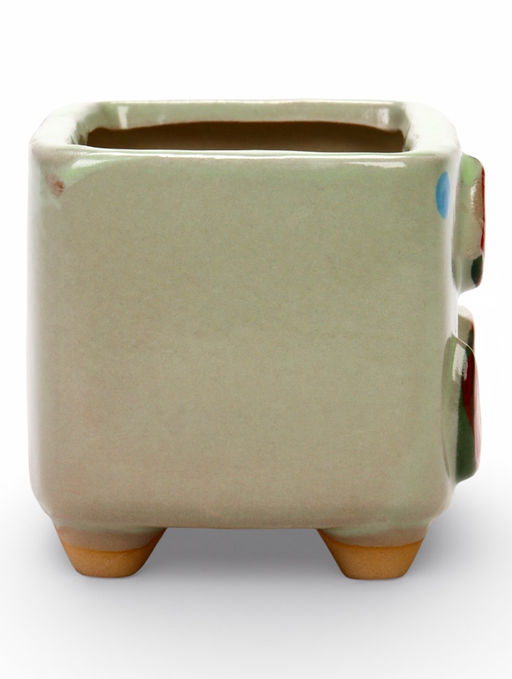 Декоративный горшок для цветов «Арбуз», 10.5×7.5×8 см, керамический, Greengo