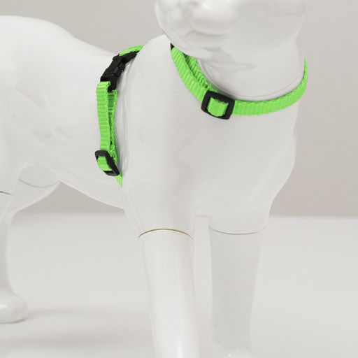 Комплект для кошек, ширина 1 см, ОШ 16,5-27 см, ОГ 21-35 см, поводок 120 см, зелёный - Пижон фото 2