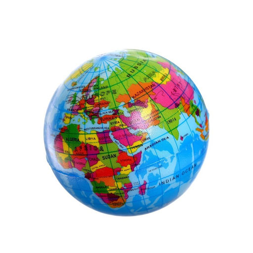 Цена за 12 шт. Мяч детский мягкий «Глобус», в шоубоксе