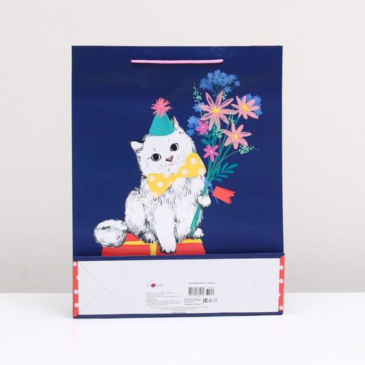 Пакет подарочный Котенок на подарке 33 х 42,5 х 10 см - Simaland фото 2
