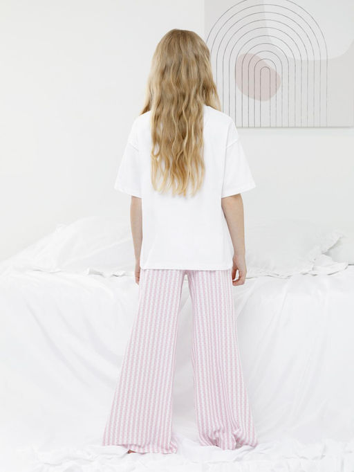 МП 1666/белый Н249 пижама для дев