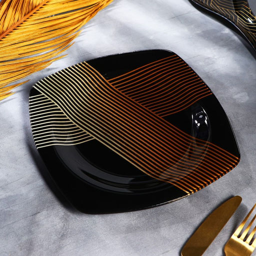 Тарелка квадратная Геометрия, 20 см - Дорого внимание фото 2