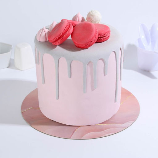 Цена за 5 шт. Подложка под торт усиленная, кондитерская упаковка, «Мрамор», 26 см, 2.5 мм