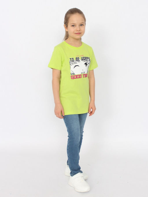 CRB wear/HSJG 63848-36 Футболка для девочки,лайм/Ex.Cherubino фото 2