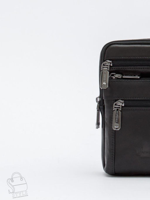 Сумка мужская кожаная 325012Z black Zinimsk