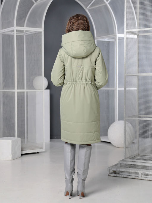 25105 Плащ утепл. оливковый - Dizzyway фото 4