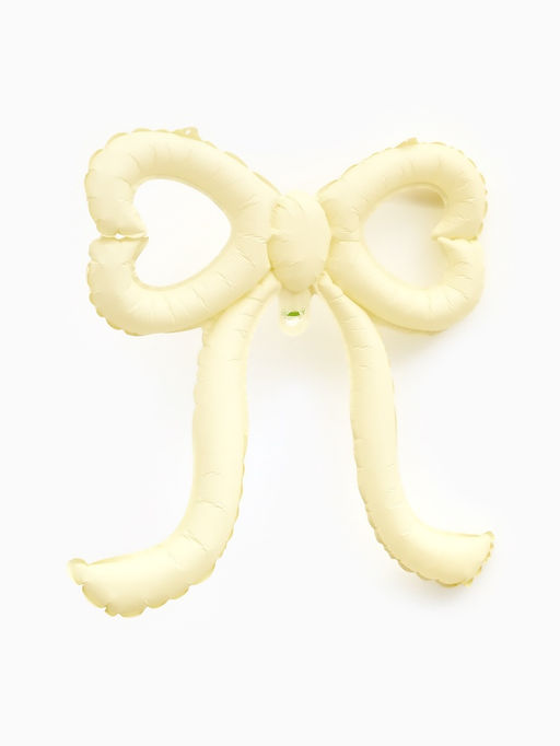 Цена за 3 шт. Воздушный шар фольгированный 22" «Бант», кремовый