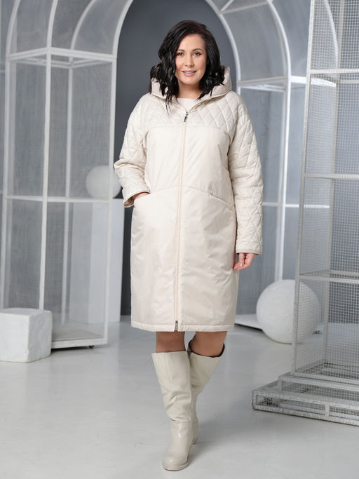 25117 Плащ утепл. кремовый