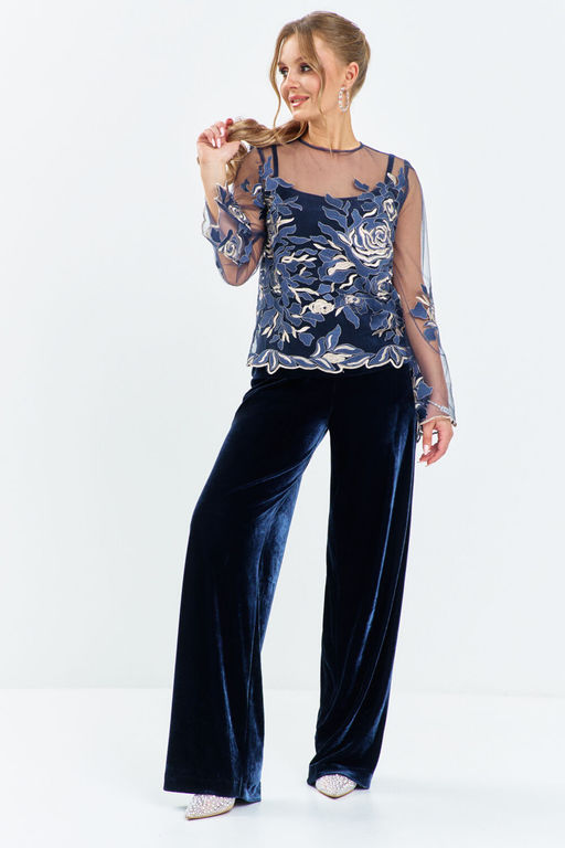 Костюм Euro Moda 661 синий