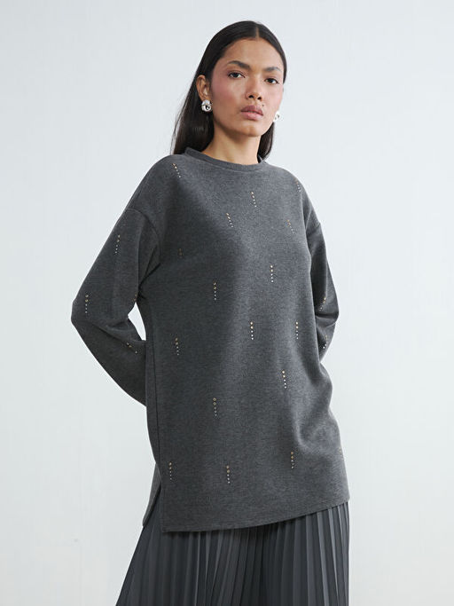 Soft Touch Ta?l? Kad?n Sweatshirt Tunik