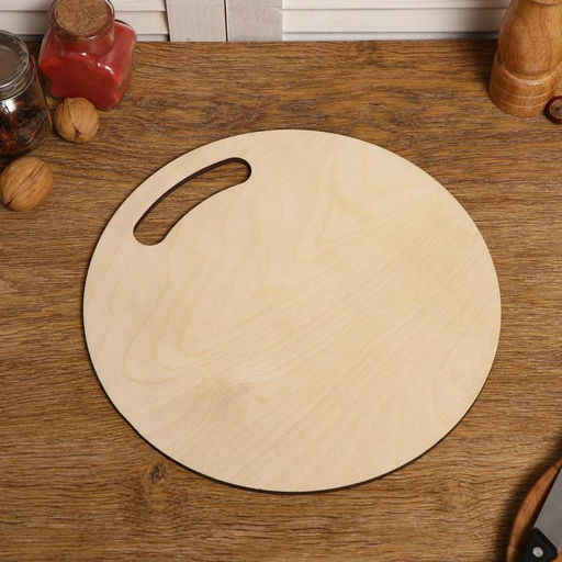 Доска разделочная двухсторонняя, круглая, ручка вырез, 28280.6 см - Simaland фото 3