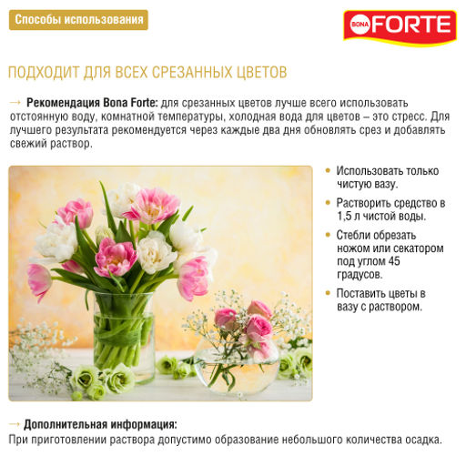 Средство сухое "Bona Forte" для срезанных цветов пак.15г
