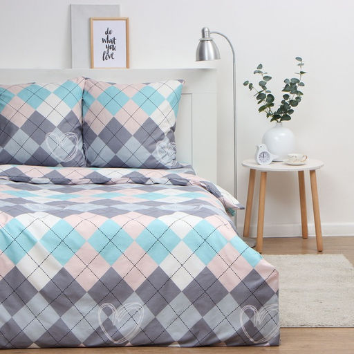 Постельное бельё Экономь и Я дуэт Geometry 143х215см-2шт, 215х220см, 70х70см-2шт, полисатин, 80г/м