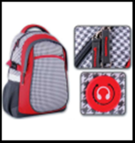 Рюкзаки школьные мягкие, размер 30х43х19 см, полиэстер, отверстие для провода наушников