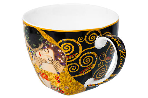 Чашка 250 мл с блюдцем для десерта 20*10*2 см Поцелуй на черном, NEW BONE CHINA - Elan gallery фото 8
