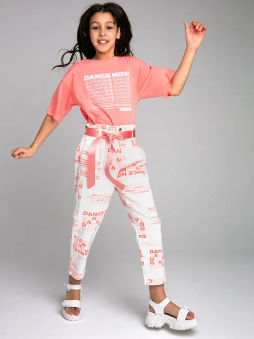 PlayToday / Брюки текстильные джинсовые для девочек  фото 5