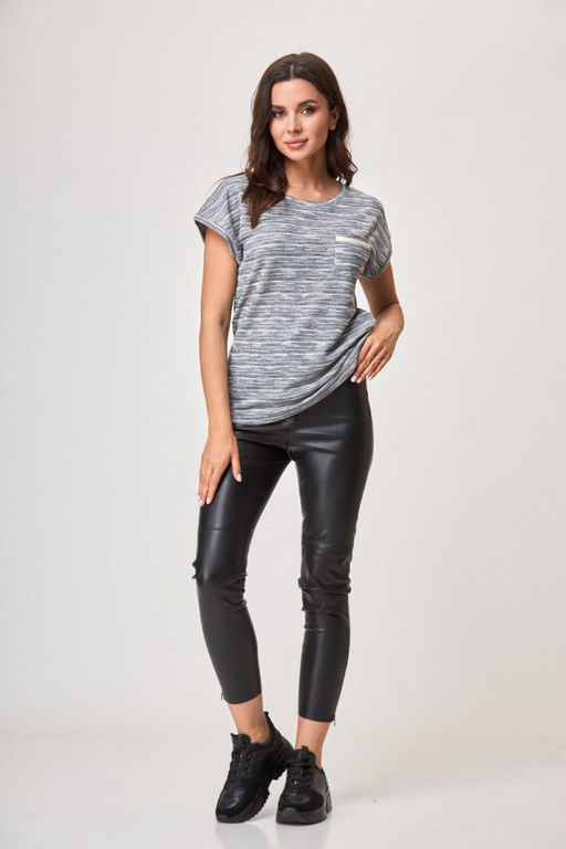 Джемпер ANELLI 685 серебристый миндаль  фото 2