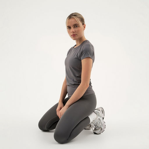 Футболка со вставками женская Resport, бифлекс, размер 42 (XS), серая