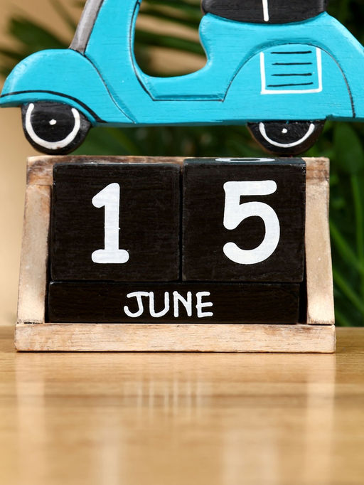 Календарь настольный Мопед, 145.514.5 см, дерево, бирюзовый - Simaland фото 6