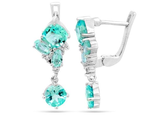 Серьги из серебра топаз, Клод