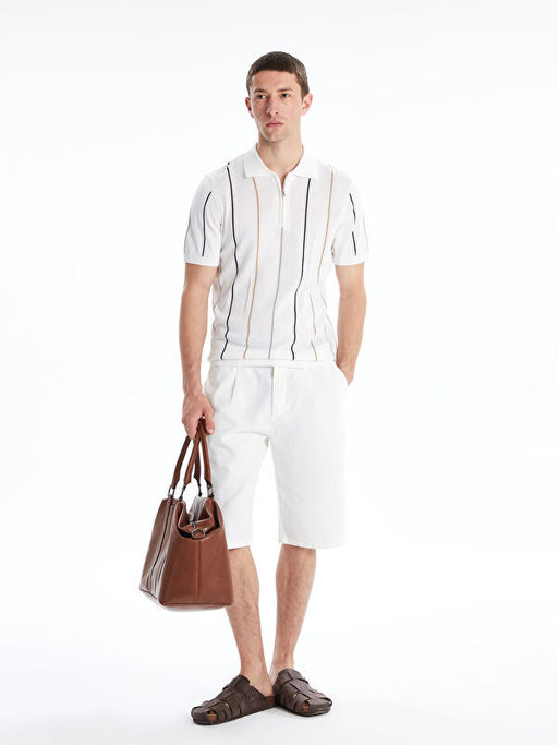 Polo Yaka K?sa Kollu Erkek Triko Kazak