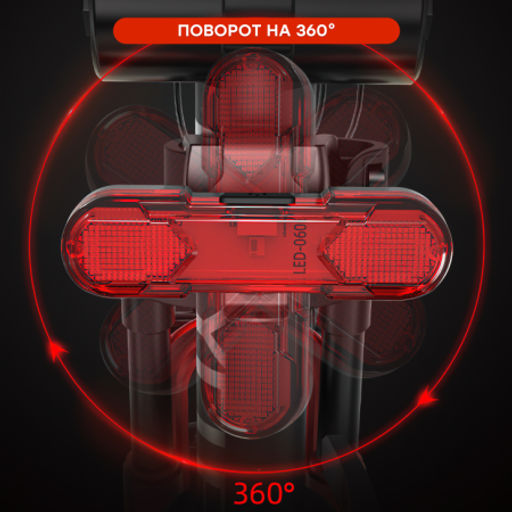 Фонарь задний COMIRON TA10 корпус: ABS, IPX5; свет: COB(5LED), 80lm; аккум: 220mAh, USB; четыре режима, поворотный на 360С. /уп 10/500/ - Галеонтрейд фото 2