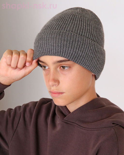 03-G Шапка для мальчика флис (54-56)