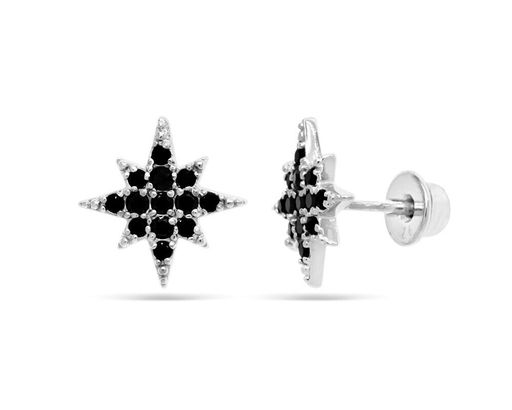 Серьги из серебра куб.циркон., ЛС31ч