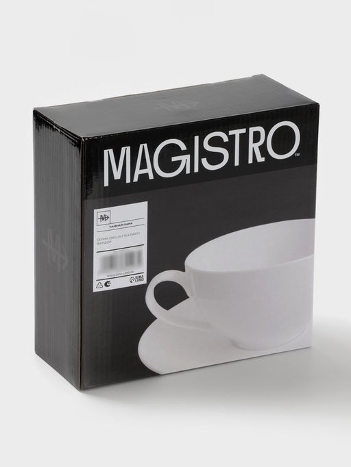 Чайная пара Magisto English tea party, 500 мл, фарфор, белая